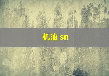 机油 sn